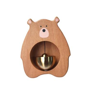 Imagem de Generic Campainha de madeira, campainha decorativa, adesivo criativo e fofo para geladeira, para lojistas para abertura de porta, Madeira de Faia