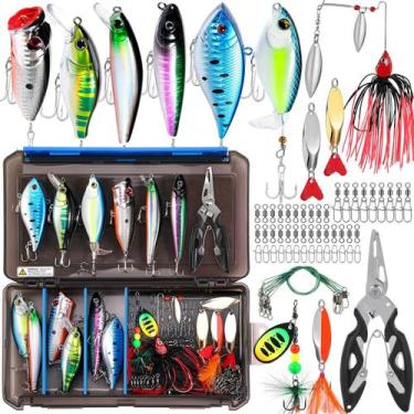 Imagem de Fishing Lures Tackle Box PLUSINNO 68 unidades para água salgada e água