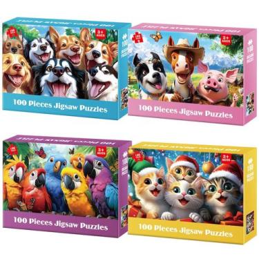 Imagem de Quebra-cabeças BraniacBits de 100 peças para crianças de 4 a 6 a 8 com