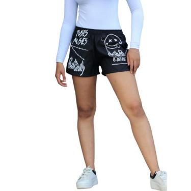Imagem de Short Smile Curto Leve Com Corrente e Elástico na Cintura Esportivo La