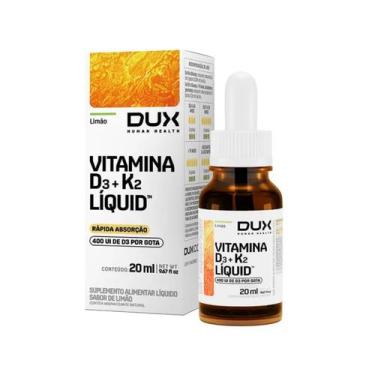 Imagem de Suplemento vitamina d3 + k2 20ml limao rapida absorção dux