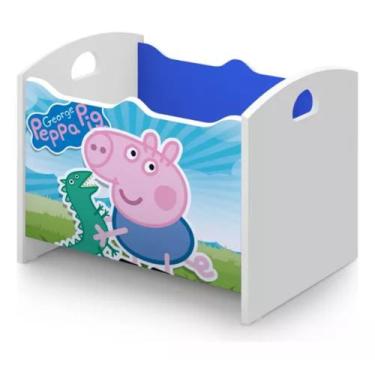 Imagem de Baú Caixa Organizadora de Brinquedos Infantil George Azul - Ofertamo