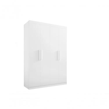 Imagem de Guarda Roupa 4 Portas Branco 3 Gavetas Colibri Plus MDP MDF D'Doro Móveis