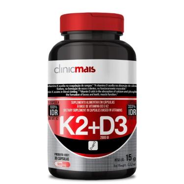 Imagem de Vitamina K2 + D3 30 Cápsulas 500mg Clinicmais