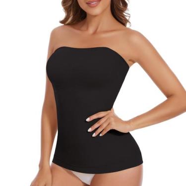 Imagem de Camisetas regatas Shapewear Weygur Strapless Tummy Control pretas