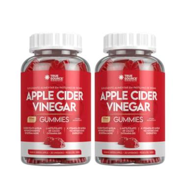 Imagem de 2x Gummies Apple Cider Vinegar Metilfolato True Source 30 Gomas - Maçã Verde