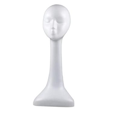 Imagem de barenx Manequim feminino manequim cabeça peruca/chapéu joias óculos cachecol display modelo - D