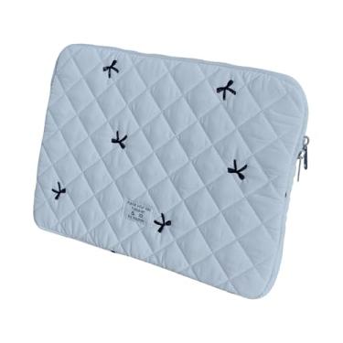 Imagem de Seanai Bolsa para laptop de 13 a 14 polegadas, com estampa de laço fofo, capa para laptop de 13,6 polegadas, compatível com MacBook Air/Pro 13 14, HP Acer Dell ASUS Lenovo, bolsa acolchoada para