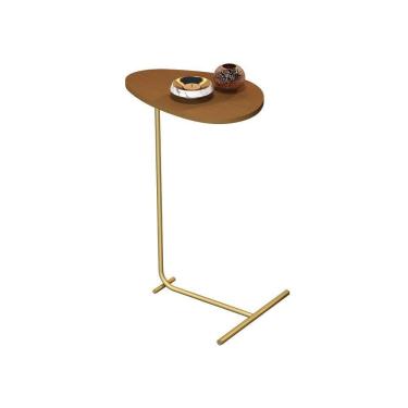 Imagem de Mesa De Apoio Sofa Organic Nature Pe Dourado - Moveis Jb