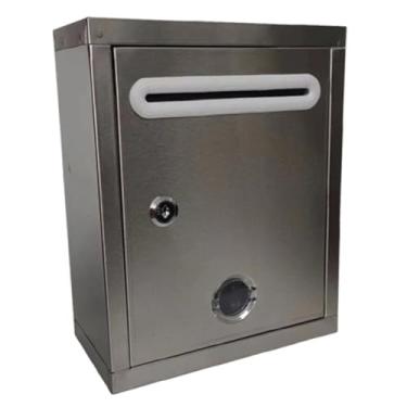 Imagem de IEUDNS Caixa de Correio de Parede em aço Inoxidável Multifuncional para Empresas, Caixa de Sugestões Robusta com Fechadura, 21 Cm X 11 Cm X 27