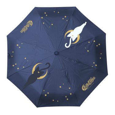 Imagem de ABYstyle Guarda-chuva Sailor Moon Luna & Artemis – Guarda-chuva dobrável portátil semiautomático com bolsa de transporte combinando, estrutura durável, perfeito para cosplay, anime, mangá, acessórios