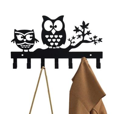 Imagem de Porta-chaves com prateleira, porta-chaves de parede - Ganchos para chaves pretos para montagem em parede | Cabide de chave com hardware de montagem, suporte de chave decorativo de parede para bolsa, j