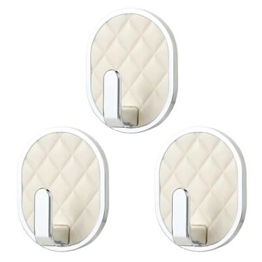 Imagem de Ganchos autoadesivos – Suporte moderno removível | Ganchos adesivos para armazenamento de parede resistente | para casa, apartamento, dormitório, porta, banheiro, quarto, sala de estar, cozinha