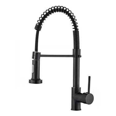 Imagem de Torneira Duplo JatoCozinha Gourmet Com Filtro Sem Refil - Spray de Pia 360° Extensor Dourado (Água Fria e Quente)(Preto-Pia)