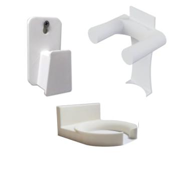 Imagem de Kit Suporte para Escova Secadora + Secador de Cabelo + Chapinha (3, Branco)