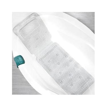 Imagem de Travesseiro de Banho Corporal Total Tapete Banheira Almofada Luxo Suporta o Pescoço Cuidado Antibacteriano Fácil Armazenar Ultra Macio Secagem Rápida com Ventosas Potentes para Relaxante