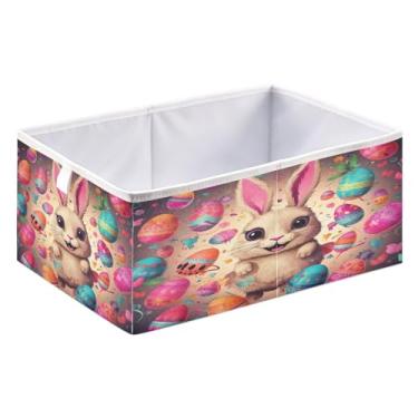 Imagem de ATTX Coelhinho da Páscoa grande organizador de armário – caixas de armazenamento dobráveis para roupas, brinquedos, livros | Caixas de armazenamento dobráveis #24