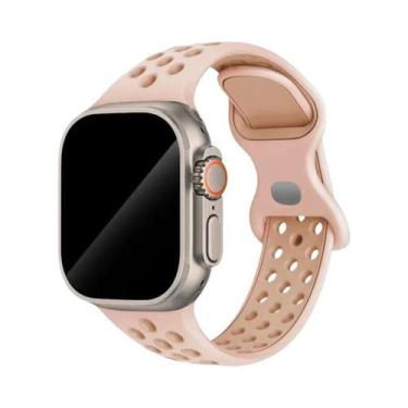 Imagem de Pulseira De Borracha Colorida Para Apple Watch Band 44mm 45mm 46mm 49m