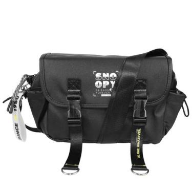 Imagem de Bolsa Snoopy Semax Feminina Fivelas Friends Forever SP25003 Cor:PretoG