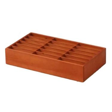 Imagem de MERIGLARE Caixa organizadora de madeira para celulares, suporte para celular, expositor de mesa com 18 compartimentos para uso em escolas, salas de aula e