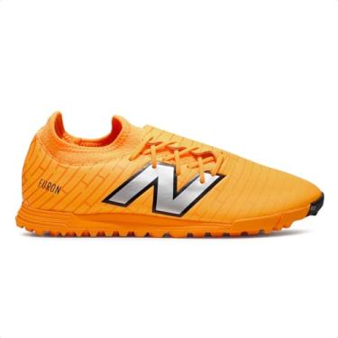 Imagem de Chuteira Society New Balance Furon Dispatch FG V7+ Unissex (Laranja/Preto, BR, Adulto, Numérico, 40)