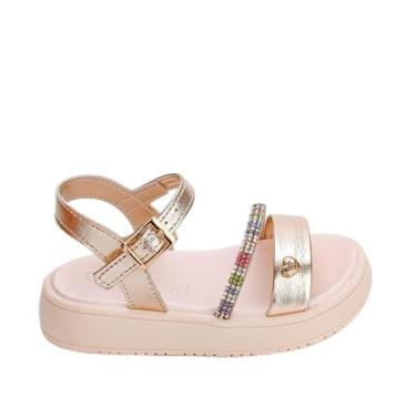 Imagem de Sandália Infantil Menina Kidy Mini FlatForm Dourado 28