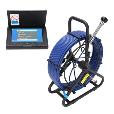Imagem de AUNMAS Câmera de Inspeção de Esgoto 50M 1080P, Endoscópio de Tubo à Prova d'água Com 6 LEDs e Tela de 4,3 Polegadas para Inspeção Residencial e Encanamento