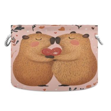 Imagem de WELLDAY Cesta de corda de algodão fofa para abraçar bebês para sala de estar, lavanderia, berçário, travesseiros, decoração de casa