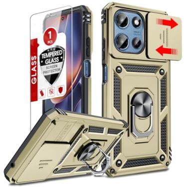 Imagem de LeYi Capa para celular Motorola G-Play 2026/Moto G-2026: com capa de câmera deslizante e protetor de tela, capa de celular resistente à prova de choque para suporte magnético de metal Moto GPlay 2026