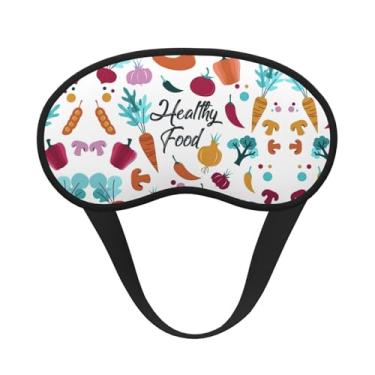 Imagem de Máscara de dormir blecaute com estampa de alimentos saudáveis, máscara para os olhos, macia, leve, para dormir, meditação, viagem, ioga