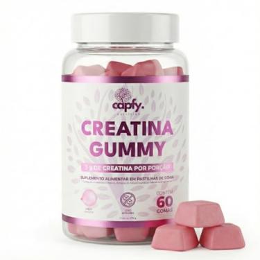 Imagem de Creatina Gummy Capfy Nutrition 60 Gomas Zero Açúcar Sabor Chiclete 100% Pura 3g de Creatina Monohidratada por Dose