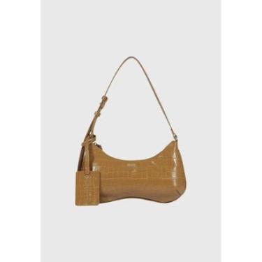Imagem de Bolsa Média Yumi Croco Marrom Clara Schutz-Feminino