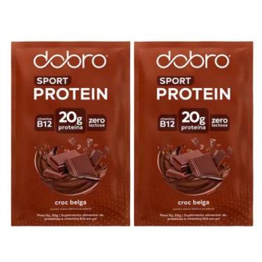 Imagem de 2X Sache Proteína Vegana Sport Dobro Chocolate Belga 30G