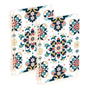 Imagem de Burbuja Cadernos com nome, papel pautado universitário A5 com 60 folhas, fichário para escritório, 2 unidades