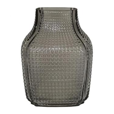 Imagem de VASO DECORATIVO EM VIDRO - FUME - 16X16X21CM