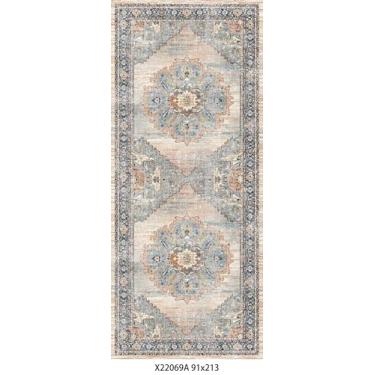 Imagem de Tapete antiderrapante lavável 3x7 Runner: Tapete de entrada de cozinha para banheiro tapete interno para entrada de corredor, macio, impermeável, camada baixa, piso de quarto, lavanderia, tapete