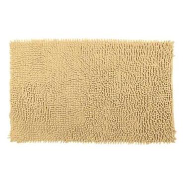 Imagem de Tapete de Bolinha Microfibra Antiderrapante 38x58 Rozac, Bege