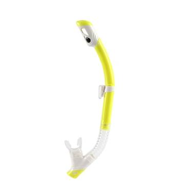 Imagem de Tubo de respiração para snorkel adulto Full-Dry com válvula automática e bocal silicone grau alimentar snorkeling treinamento natação em piscina águas abertas equipamento nadadores adultos