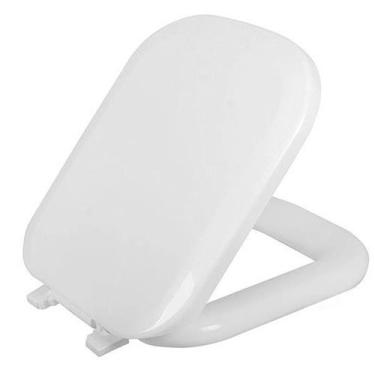 Imagem de Assento Sanitário Quadra Branco Tampa para Vaso Deca Almofadado - ASTR