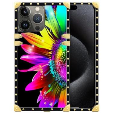 Imagem de DAIZAG Capa compatível com GGGG 16 Pro, linda capa de girassol quatro cantos com amortecedor à prova de choque, capa de proteção antiarranhões para homens e mulheres para GGGG 16 Pro