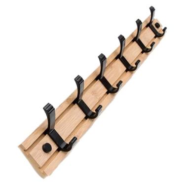 Imagem de Cabide de parede ganchos deslizantes para pendurar roupas chaves de bagagem podem ser usadas no corredor da sala de estar do quarto. Ganchos de cabide montados na parede (tamanho: 6 ganchos) (6