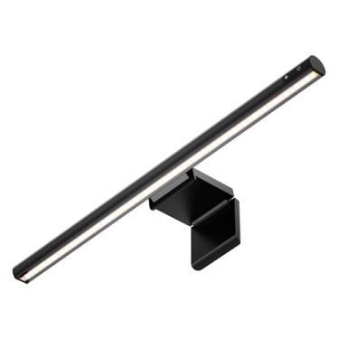 Imagem de RAONE Barra de luz para monitor, monitor plano/curvo, lâmpada de LED com sensor de toque para cuidados com os olhos/economia de espaço, lâmpada de mesa alimentada por USB de 16,9 polegadas com regulação automática de temperatura de cor para escritório/estudos/jogos