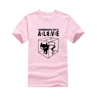 Imagem de Camiseta Masculina De Algodão Com Estampa De Gato De Schrödinger, Mang