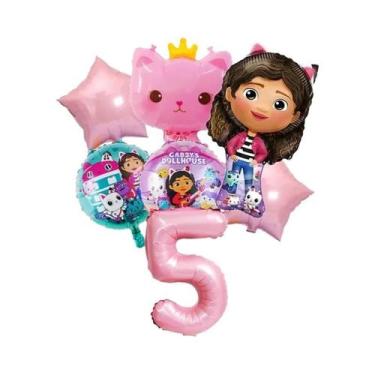 Imagem de Conjunto De Balões Gabby Dollhouse Para Meninas Decoração De Festa De 
