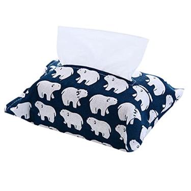 Imagem de Capa para Porta Caixa de Lenços Suporte Guardanapos Organizador Armazenamento Banheiro Recipiente Dispenser Toalha Papel Casa Escritório Carro Algodão