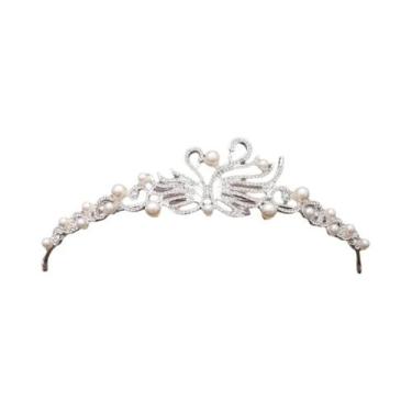Imagem de Tiara De Cristal Com Strass Prata Para Mulheres, Coroa De Princesa, Ac