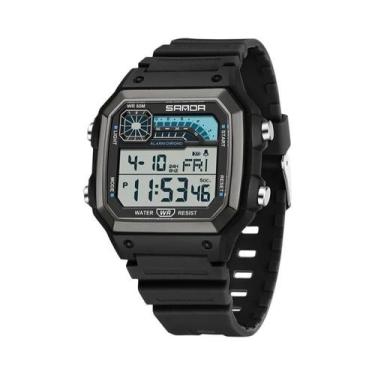 Imagem de Relógio Digital Cronógrafo LED À Prova d'Água Para Homens SANDA, Relóg