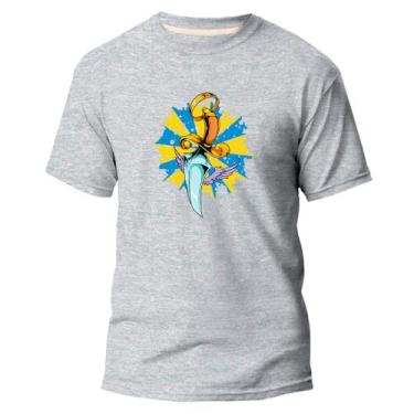 Imagem de Camiseta Algodão Premium Estampa Digital Adaga Faca Lisa - Pavesi, Cin