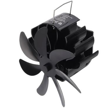 Imagem de Luocute Ventilador de Fogão a Lenha, Ventilador de Lareira de Liga de Alumínio Não Elétrico Movido a Calor Com Acessório Universal Ajustável, para Lareiras de Fogão a Gás