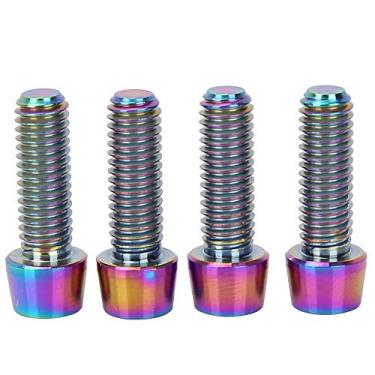 Imagem de Ainoli 4pcs M6 * 18mm Parafusos cônicos de liga de titânio Parafusos fixos para haste de mountain bike